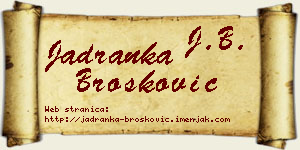 Jadranka Brošković vizit kartica